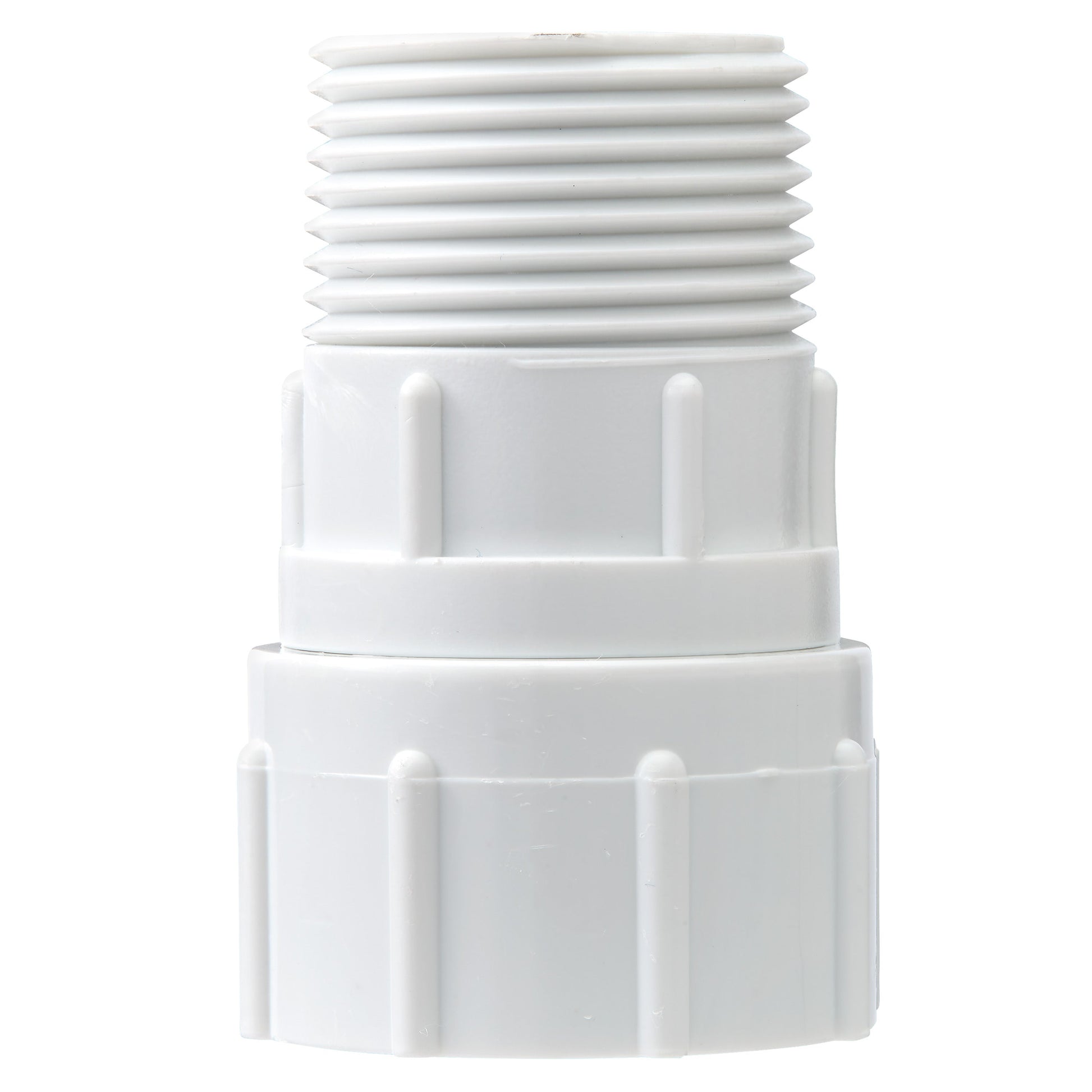 Orbit 3/4 in MPT x FHT PVC swivel fitting, white plastic underground irrigation component on Tampa Home & Garden Store
