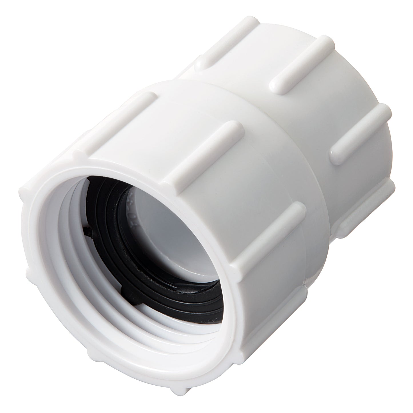Orbit Irrigation 1/2 in FPT x 3/4 in FHT PVC swivel fitting, white plastic on Tampa Home & Garden Store