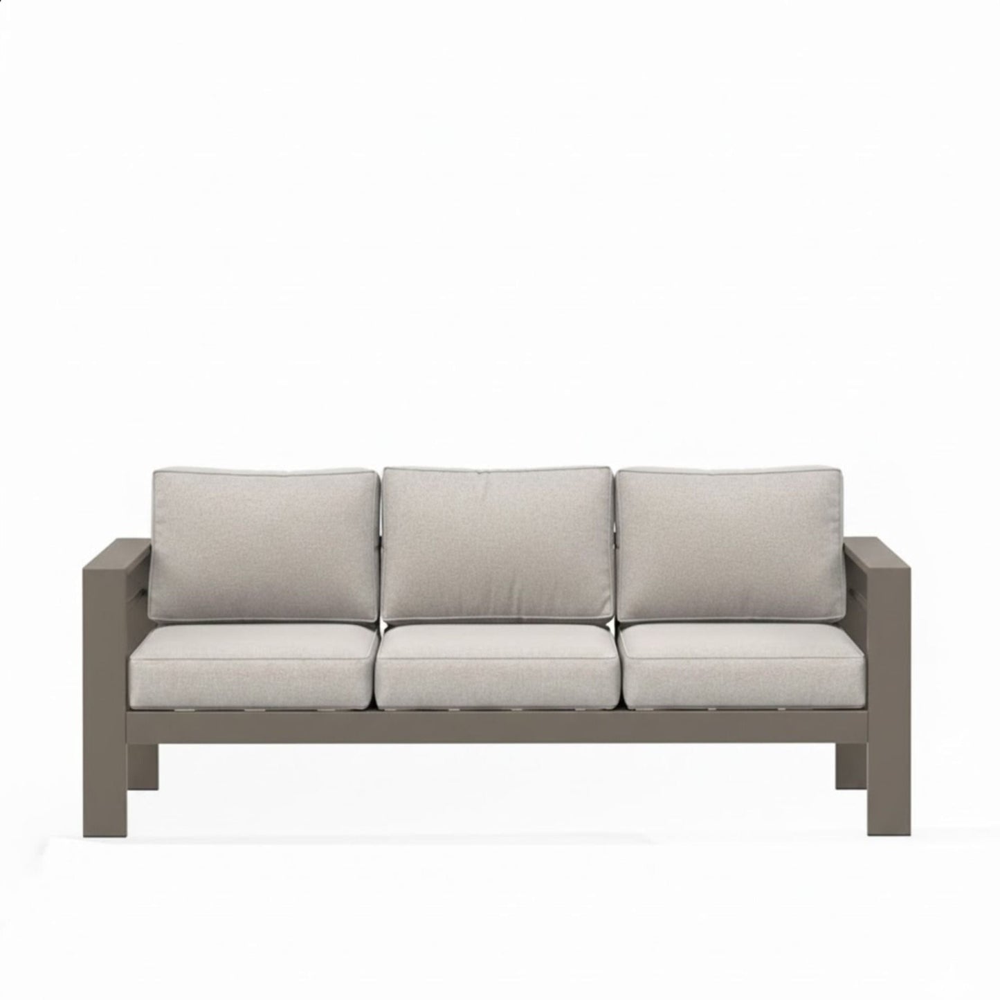 All Weather Patio Sofa and Plush Seat Cushions