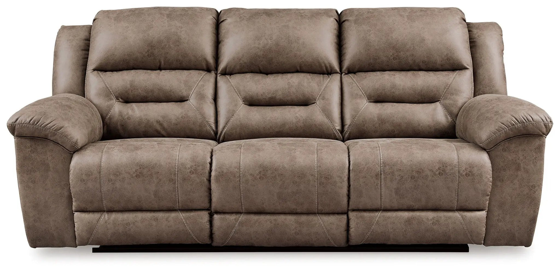 Stoneland power reclining sofa three-seat brown leather-like upholstery Unique Piece Furniture on Tampa Home & Garden Store