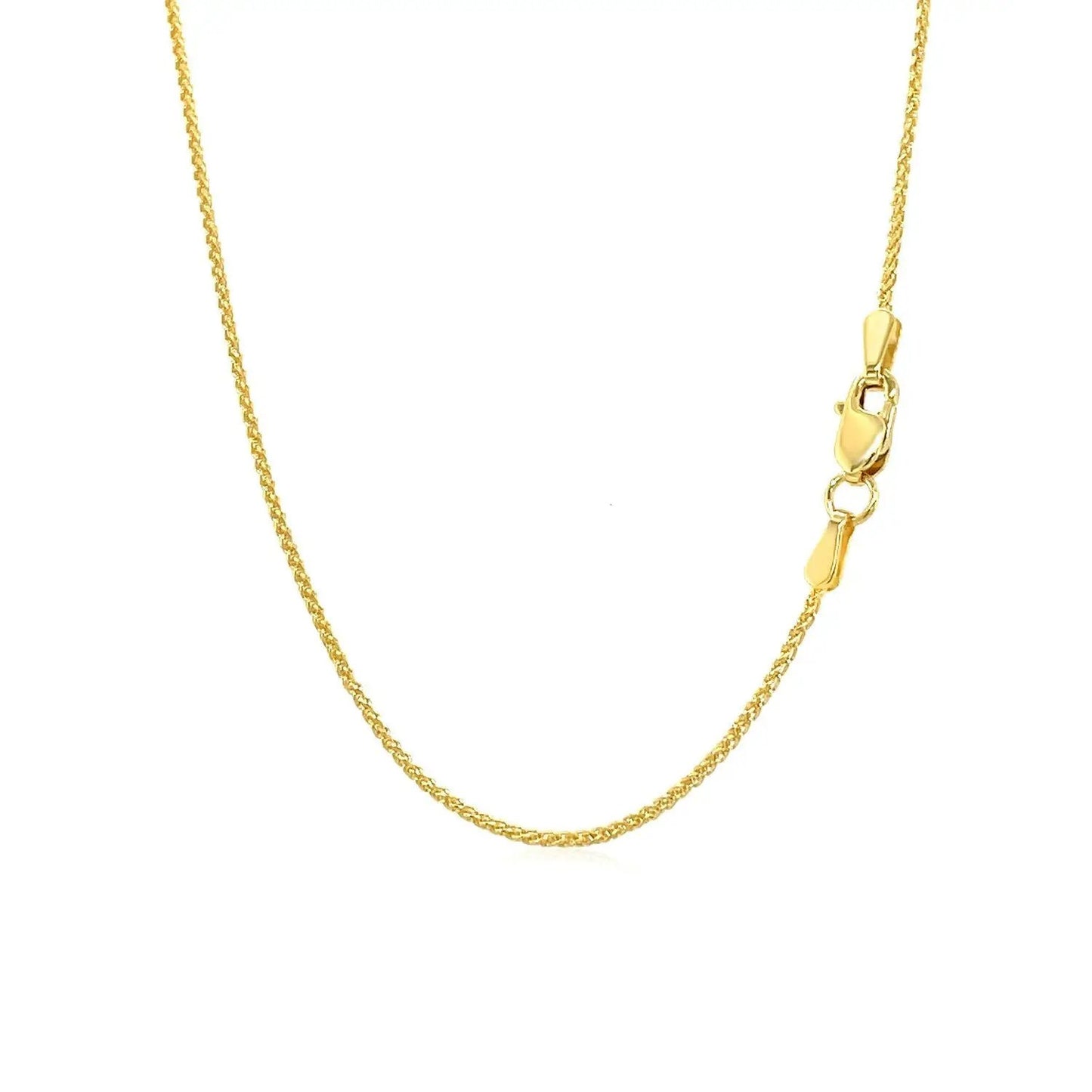 14k yellow gold round wheat chain necklace 1.0mm with lobster clasp Bids.com on Tampa Home & Garden Store