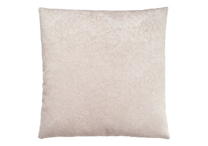 Throw pillow beige textured fabric insert included hypoallergenic by Unique Piece Furniture on Tampa Home & Garden Store