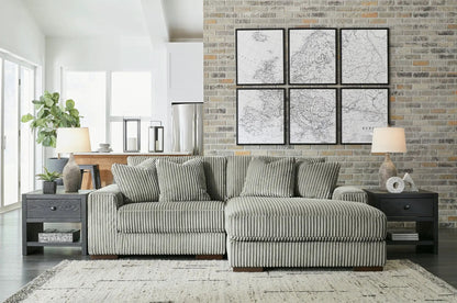Lindyn Sectional Sofa with Cord Upholstery