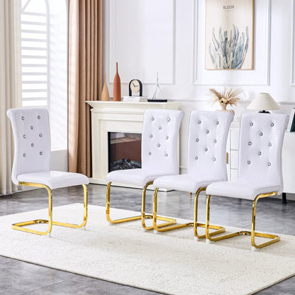 Elegant Faux Alligator Upholstered Dining Chairs