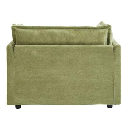 Modern Fabric Armchair with a Movable Ottoman