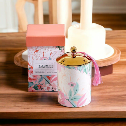 Vintage Floral Candle Gift Box and Soy Wax