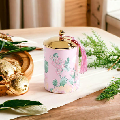 Vintage Floral Candle Gift Box and Soy Wax
