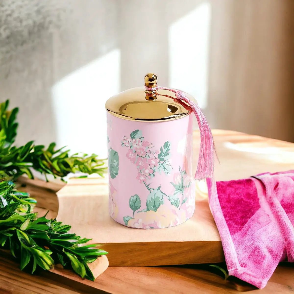 Vintage Floral Candle Gift Box and Soy Wax