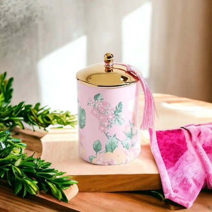 Vintage Floral Candle Gift Box and Soy Wax