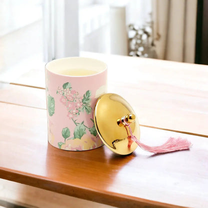 Vintage Floral Candle Gift Box and Soy Wax