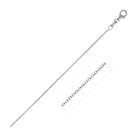 Necklace 14k white gold round cable link chain 1.1mm by Bids.com on Tampa Home & Garden Store