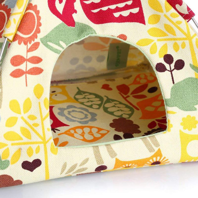 Hanging parrot tent hammock for birds; floral print canvas small pet nest by Sell My Stuff on Tampa Home & Garden Store