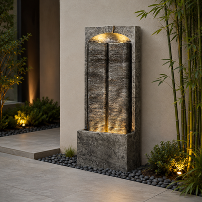 Cascading Led Outdoor Water Fountain For a Patio