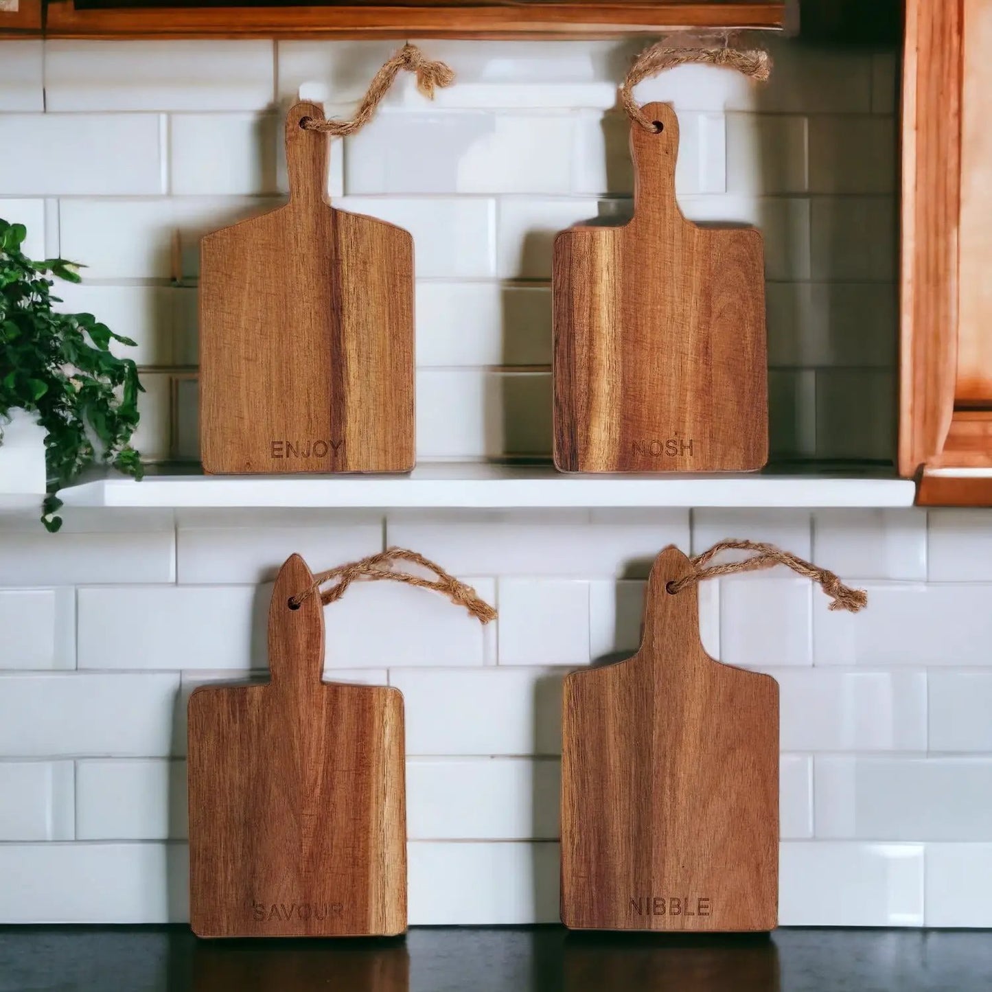 Charcuterie Boards Set of 4, 8x4.5 Inches