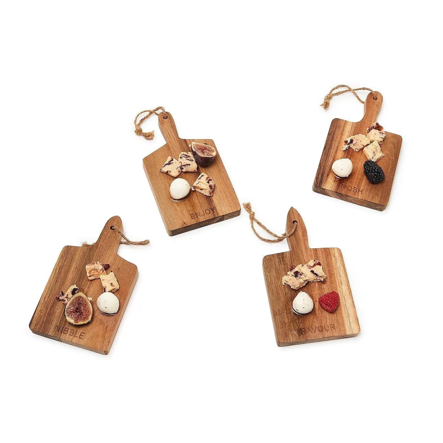 Charcuterie Boards Set of 4, 8x4.5 Inches