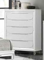 Tarian white chest, four-drawer accent chest with paneled fronts HouseOfZazla on Tampa Home & Garden Store