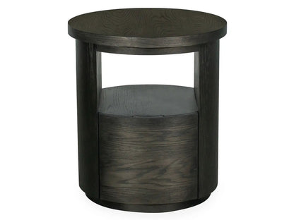 Bosley round end table in coffee bean dark wood finish by Unique Piece Furniture on Tampa Home & Garden Store