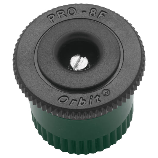 Underground sprinkler Orbit Irrigation 8' Full Pattern Nozzle 53851 black top with green body on Tampa Home & Garden Store