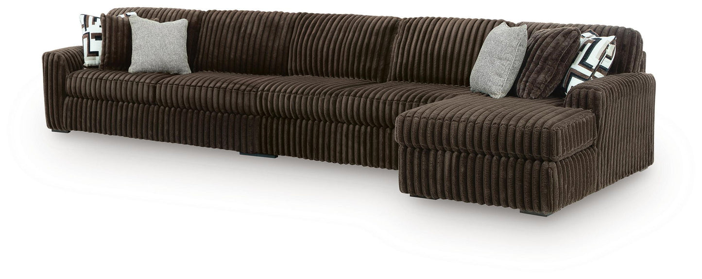 Midnight Madness Sectional and Jumbo Corduroy