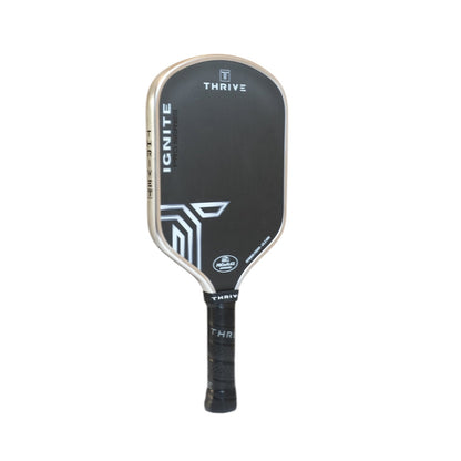 Ignite Hybrid Foam pickleball paddle by Thrive Pickleball, black face with gold trim on Tampa Home & Garden Store