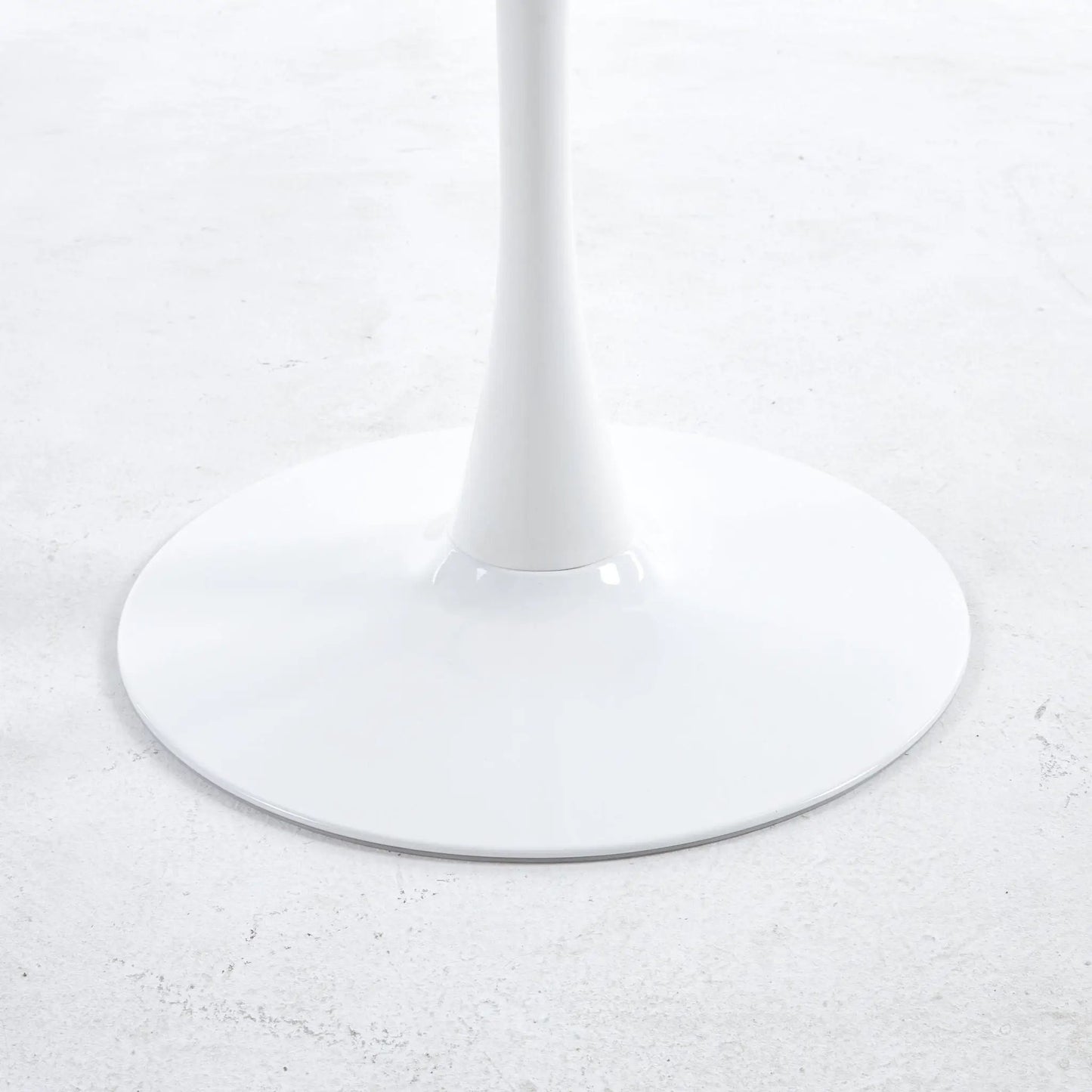 Tulip Special Dining Table pedestal base, white finish with round top on Tampa Home & Garden Store