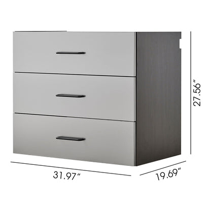 Astro Series wall-mounted cabinet in metallic gray with soft-close drawers by HouseOfZazla on Tampa Home & Garden Store
