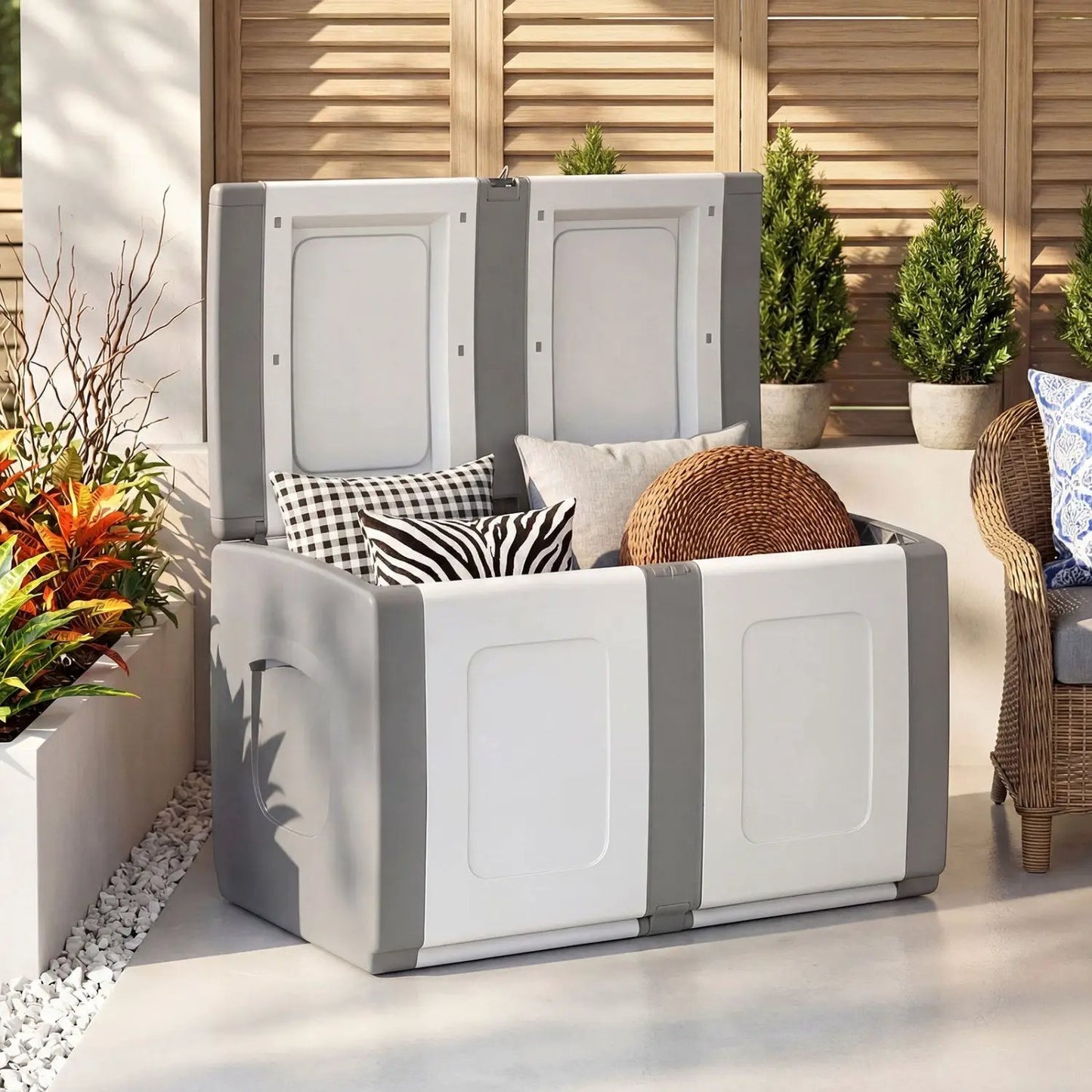53 Gallon Patio Container With Lockable Lid