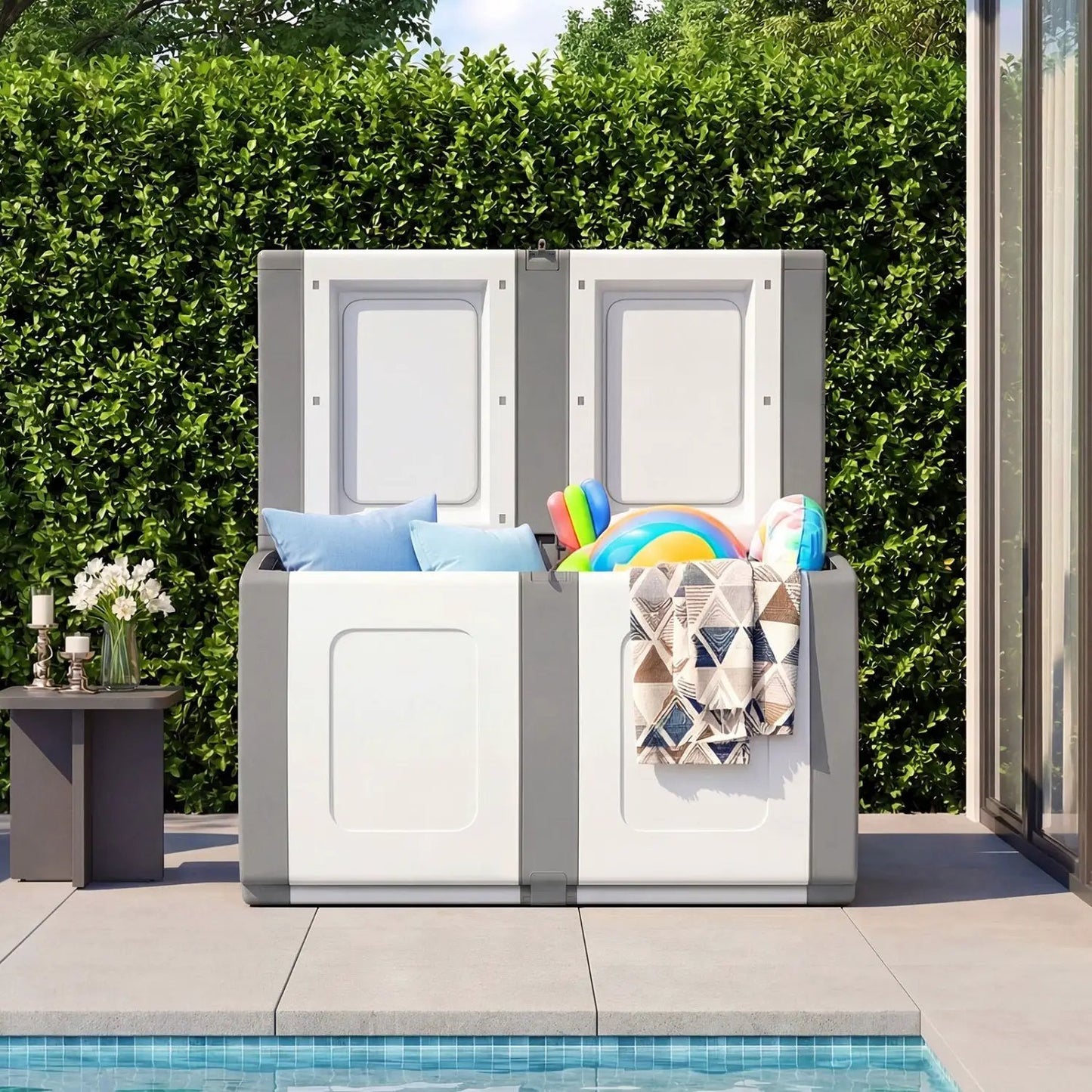 53 Gallon Patio Container With Lockable Lid