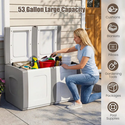 53 Gallon Patio Container With Lockable Lid