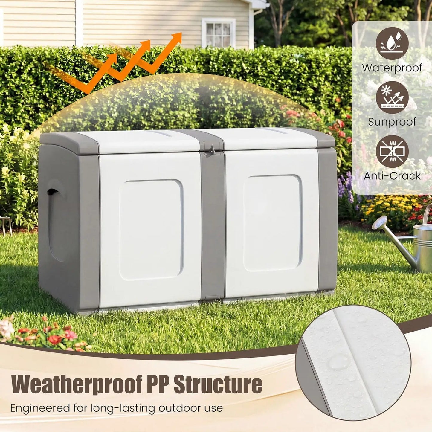 53 Gallon Patio Container With Lockable Lid