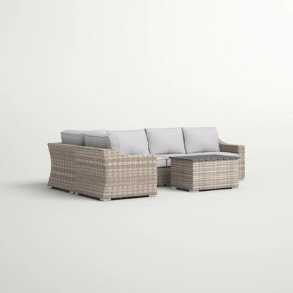 Durable Aluminum Wicker Sofa and Cushions