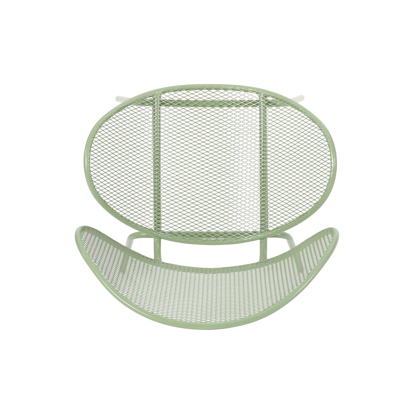 Elba Contemporary Chair Set: 2 armless outdoor chairs in sage green metal mesh by HouseOfZazla on Tampa Home & Garden Store