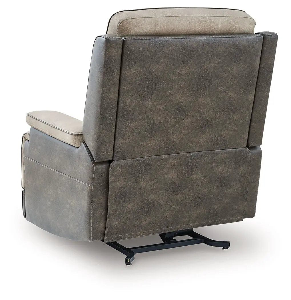 4Z-Peaceful Pause power lift recliner in brown faux leather by Unique Piece Furniture lift chair on Tampa Home & Garden Store