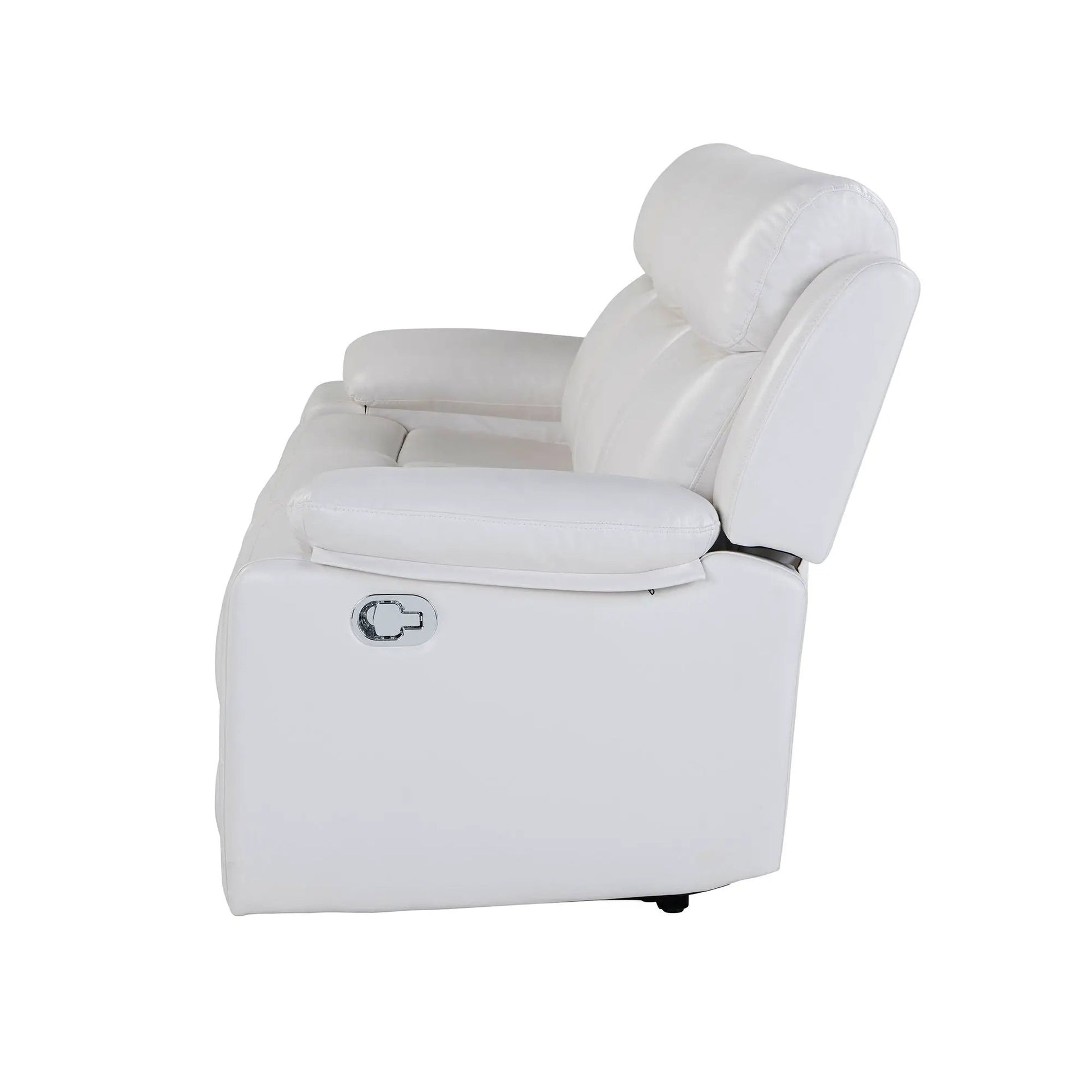 Blanche reclining sofa with LED lights in white leather by Unique Piece Furniture on Tampa Home & Garden Store