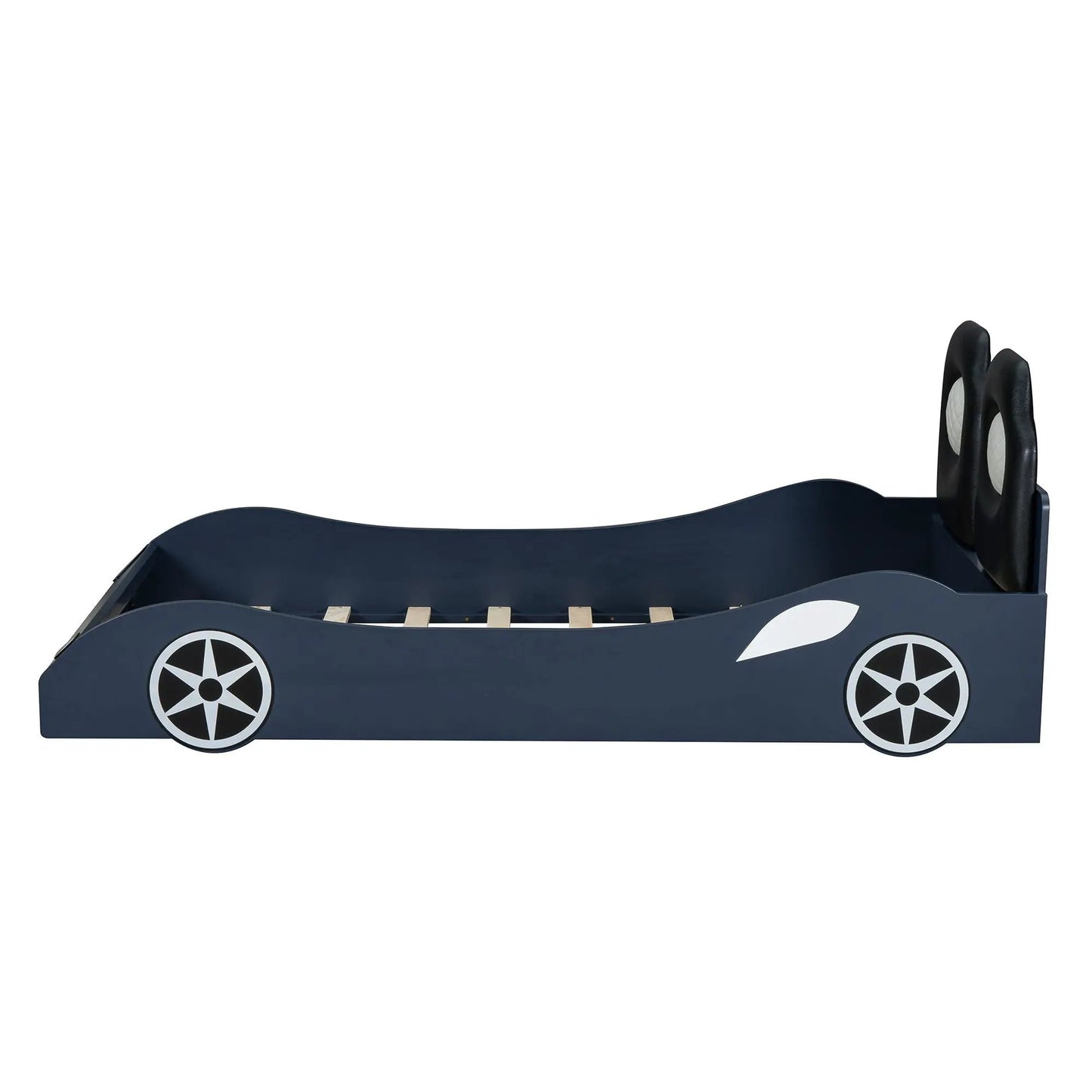 Race Car Shaped Platform Bed With Led Backrest