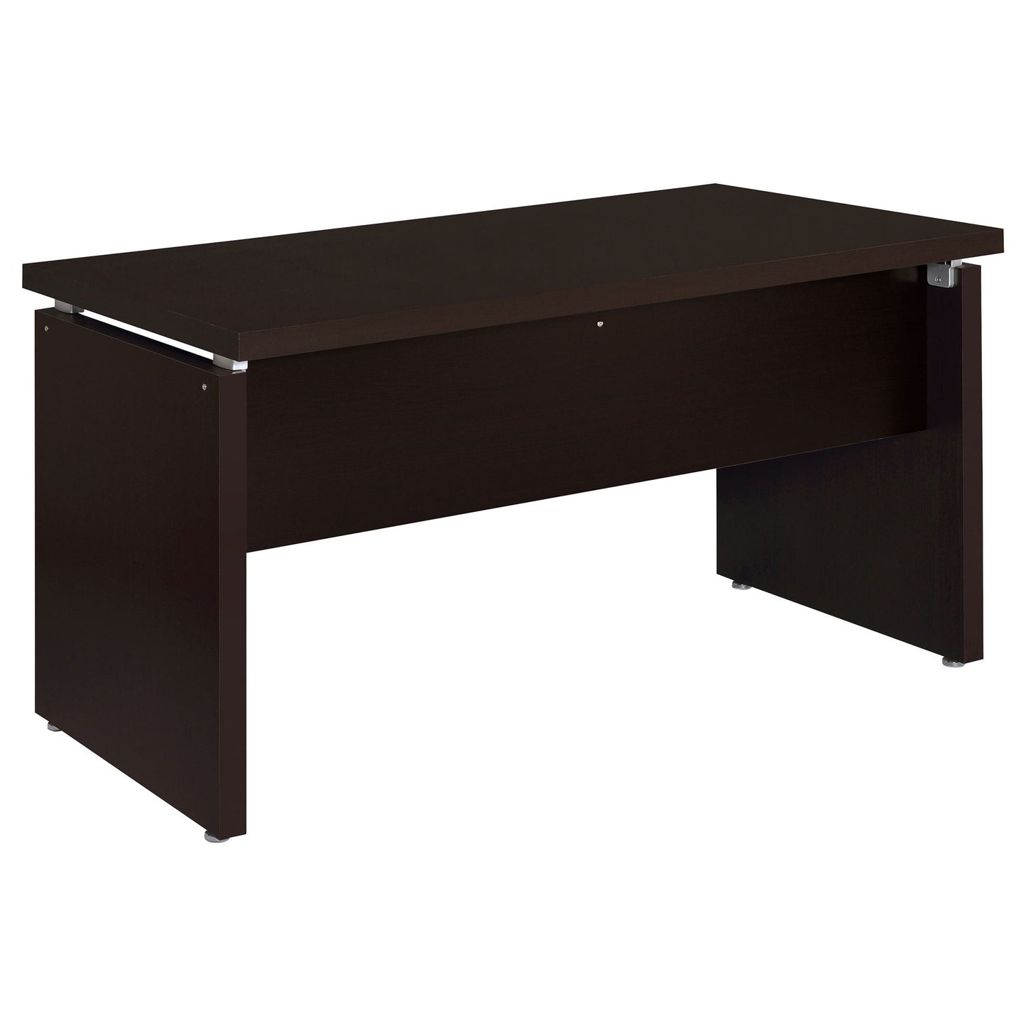 Ulloa L-shaped corner desk cappuccino by HouseOfZazla with keyboard tray and storage drawers on Tampa Home & Garden Store