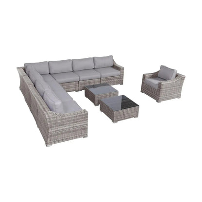 Outdoor Wicker Conversation Set With Cushions