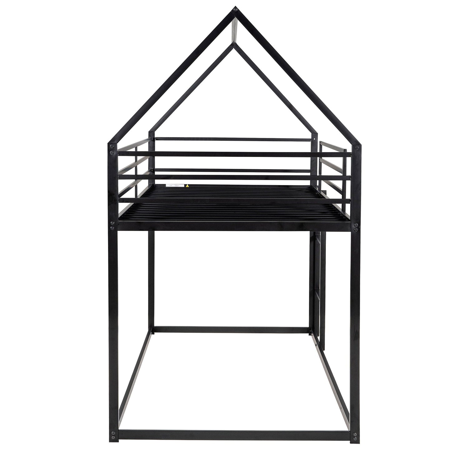 House Bunk Bed With Built In Ladder by HouseOfZazla, black metal bunk frame on Tampa Home & Garden Store