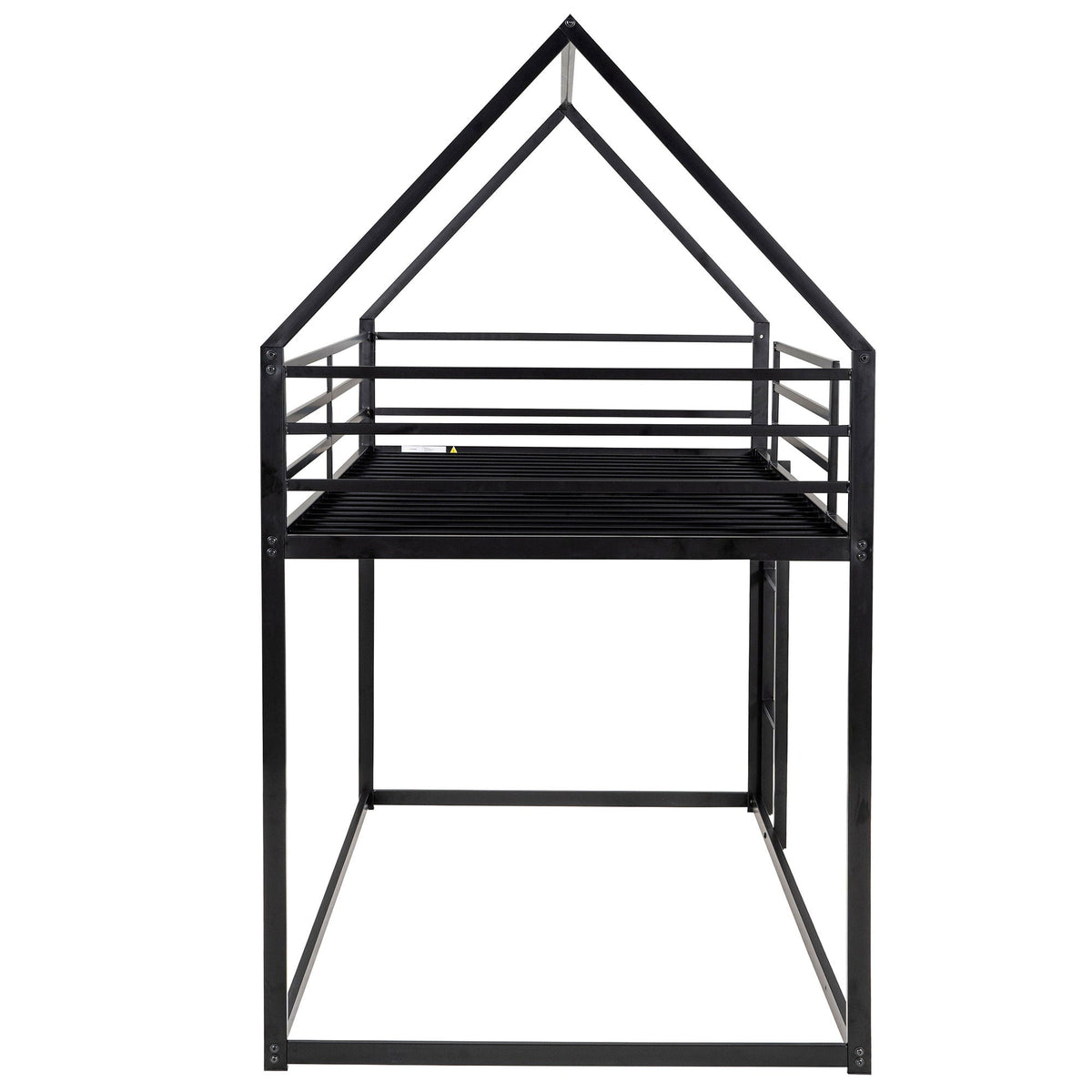 House Bunk Bed With Built In Ladder by HouseOfZazla, black metal bunk frame on Tampa Home & Garden Store