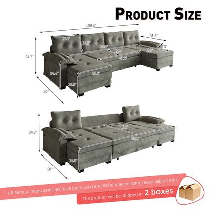 U Shaped Sleeper Sofa for a Cozy Living Room