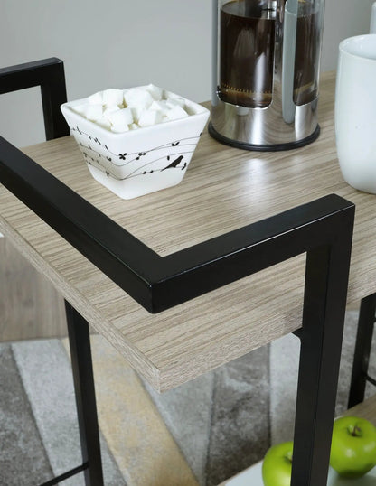 Waylowe Bar Cart Melamine and Locking Casters
