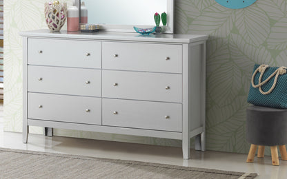 Primo dresser in light gray with hardwood frame and French dovetail drawers by HouseOfZazla on Tampa Home & Garden Store