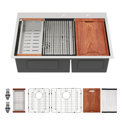 Topmount Double Bowl Kitchen Sink For Home