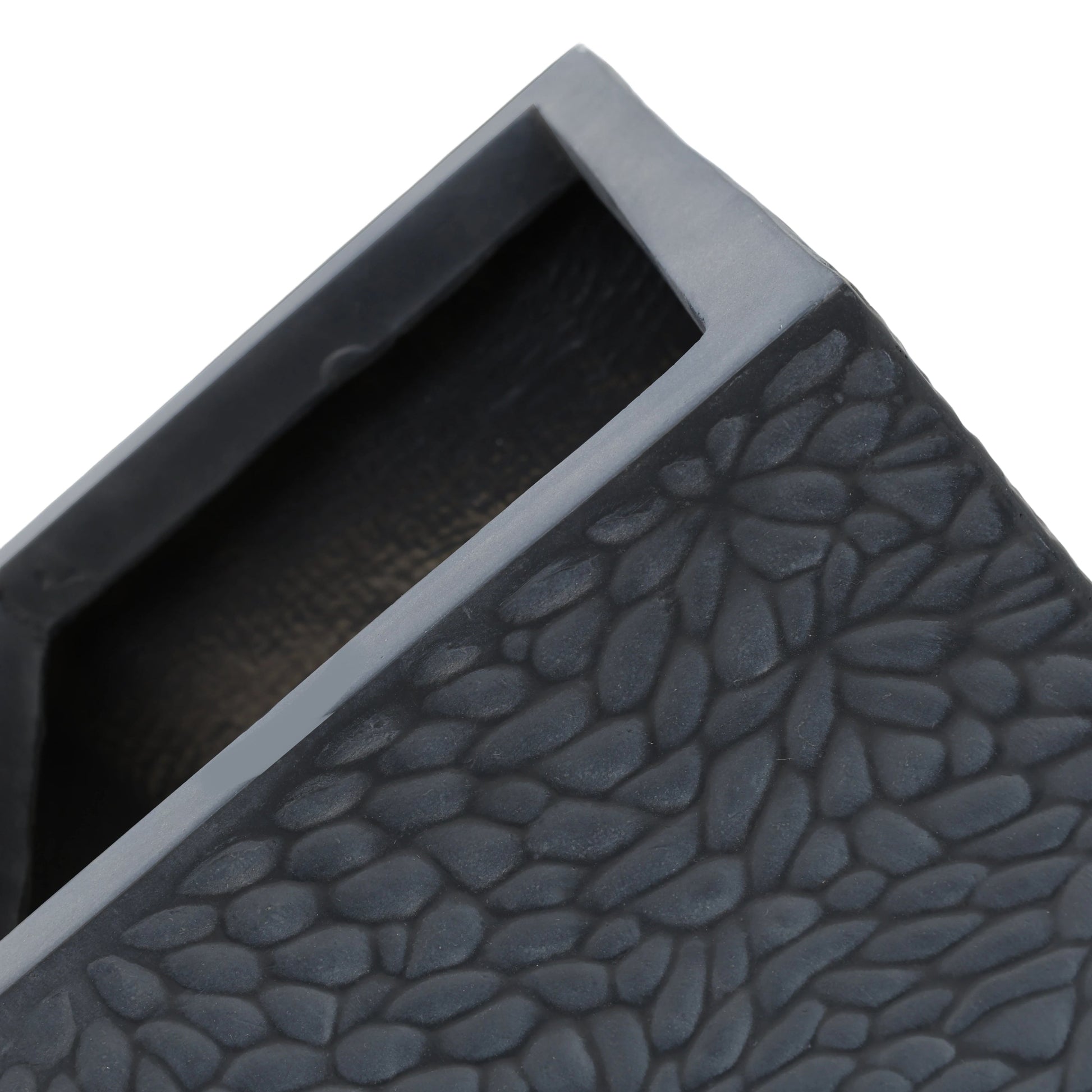 Magnesium oxide planter set of 4 with dark charcoal textured finish for outdoor and indoor use on Tampa Home & Garden Store