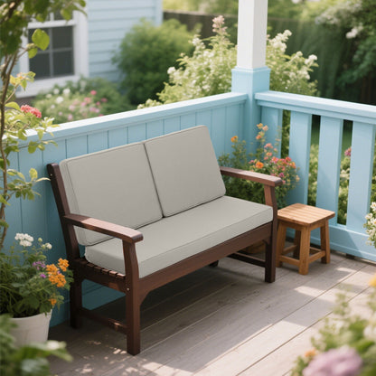 Deep-seat outdoor chair cushions by HouseOfZazla in light gray waterproof fabric foam on Tampa Home & Garden Store