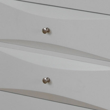 Storage bed drawers in white with curved fronts and silver knobs, two visible on Tampa Home & Garden Store