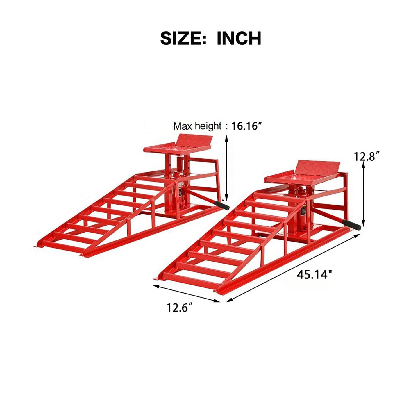 Red Suxidi 5 Ton hydraulic automotive lift ramps for cars and trucks, pair of ramps on Tampa Home & Garden Store