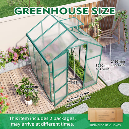 Strong Polycarbonate Walk In Greenhouse and Porch