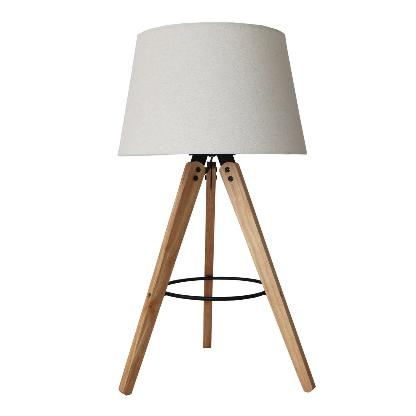 Decorative LED Desk Lamp 3-Legged fabric shade with wooden tripod base HouseOfZazla on Tampa Home & Garden Store