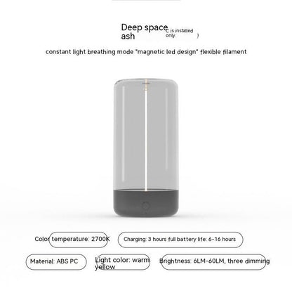 LED Camping Light Type-C Rechargeable Night Light, warm 2700K, ABS PC body, 6-60LM on Tampa Home & Garden Store